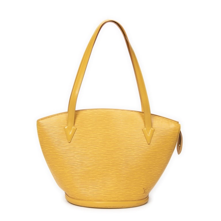 LOUIS VUITTON ST-JACQUES SHOPPING GM YLW EPI BAG: Louis Vuitton St-Jacques Shopping GM Yellow Epi Golden Brass * COLOR: Yellow * PRODUCTION CODE: AS0946 (April 1996) * INCLUDED: None A * CONDITION: 26*30*17cm * (3cm = 1inch approximately) * Luxury ba