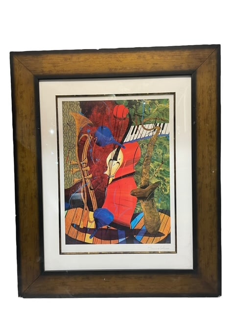 GLEN MARCUS "INSTRUMENTS IMITATING LIFE" SERIOLITH: *For ALTERNATIVE SHIPPING QUOTES or local PICKUP details, please visit www.dejavuauctionshipping.com* - "Instruments Imitating Life" - By GLEN MARCUS - Pencil signed by artist - Seriolithograph - Fram