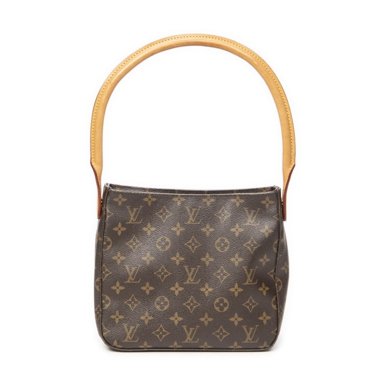 LOUIS VUITTON LOOPING MM BROWN MONOGRAM CANVAS BAG: Louis Vuitton Looping MM Brown Monogram Canvas Golden Brass * COLOR: Brown * PRODUCTION CODE: FL0062(June 2002) * INCLUDED: None A * CONDITION: 23*21*10cm * (3cm = 1inch approximately) * Luxury bags a