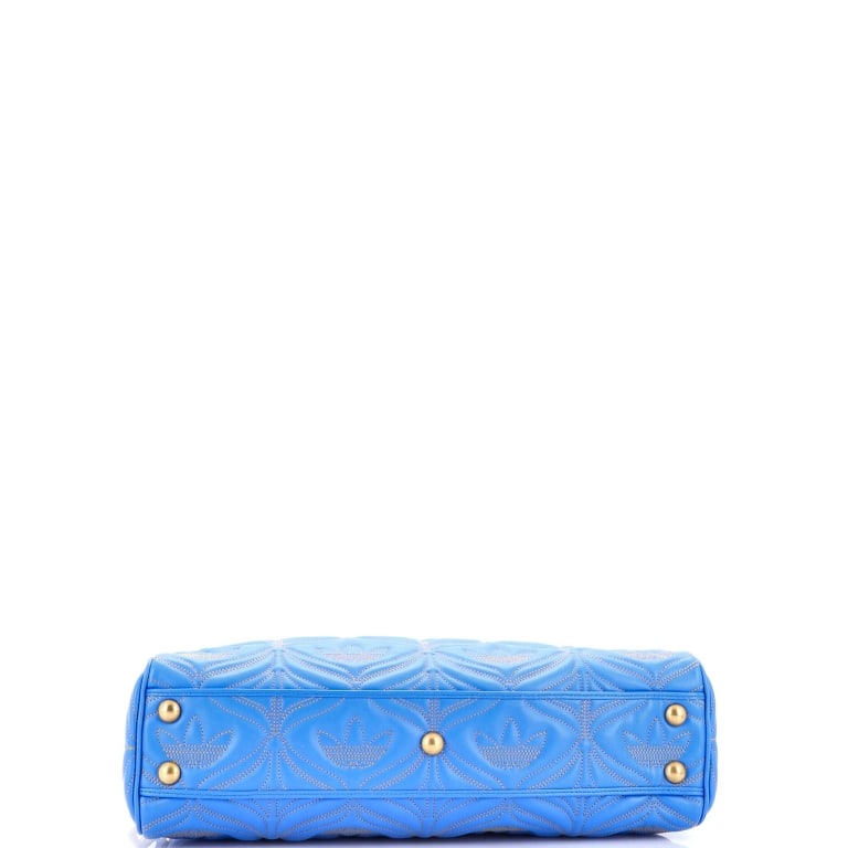 GUCCI ADIDAS DUFFLE MEDIUM BLUE QUILTED BAG - 7