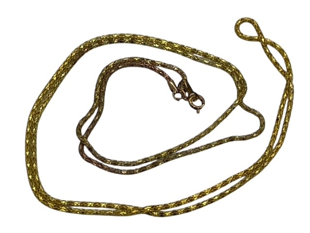 18KT YELLOW GOLD THIN XLONG CHAIN 34" LONG 4 GRAMS - 7