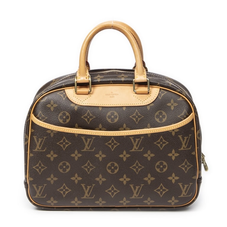 LOUIS VUITTON TROUVILLE BROWN MONOGRAM BAG: Louis Vuitton Trouville Brown Monogram Canvas Golden Brass * COLOR: Brown * PRODUCTION CODE: MI0084 (August 2004) * INCLUDED: None A * CONDITION: 28*22*10cm * (3cm = 1inch approximately) * Luxury bags