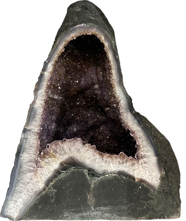 LARGE NATURAL AMETHYST GEODE CRYSTAL DISPLAY (1 of 7)