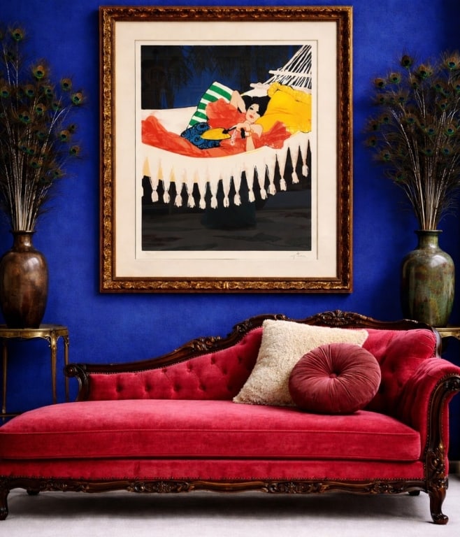 RENE GRUAU REVERIE LITHOGRAPH SIGNED 294/300 47" (1 of 7)