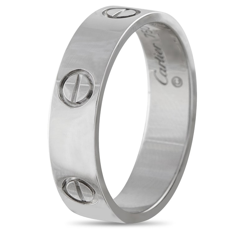 CARTIER LOVE 18K WHITE GOLD SCREW DETAIL RING 10 - 3