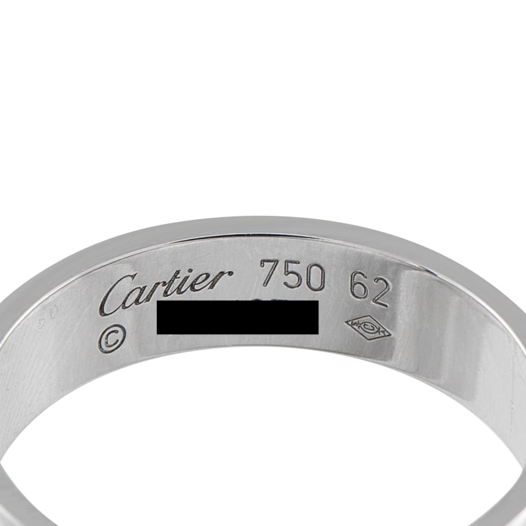 CARTIER LOVE 18K WHITE GOLD SCREW DETAIL RING 10 - 5