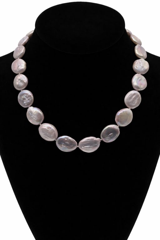 NATURAL SHAPE BAROQUE PEARLS ASH COLOR NECKLACE: 20" LENGTH, awesome condition, showing bear signs of wear, these pearls are AMAZING! SIGNED KTC 925 on clasp. By bidding on this listing, you understand and agree to be bound by the terms and conditio