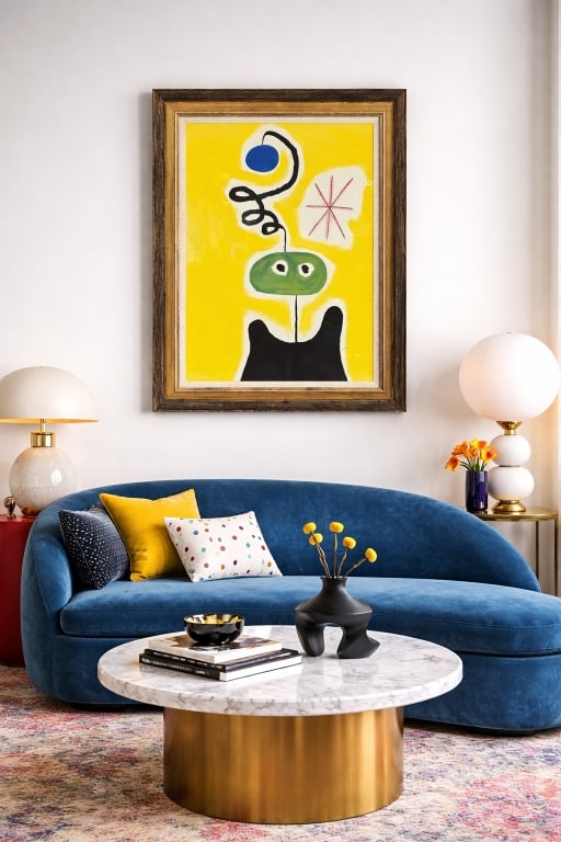 JOAN MIRO SURREALIST FRAMED REPRODUCTION 39" (1 of 8)