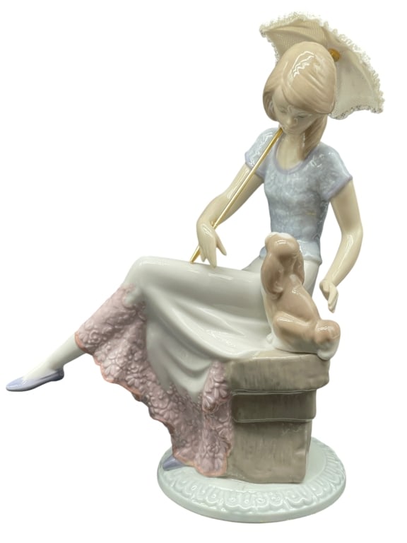 LLADRO PICTURE PERFECT GIRL W DOG FIGURINE 8.5" (1 of 7)