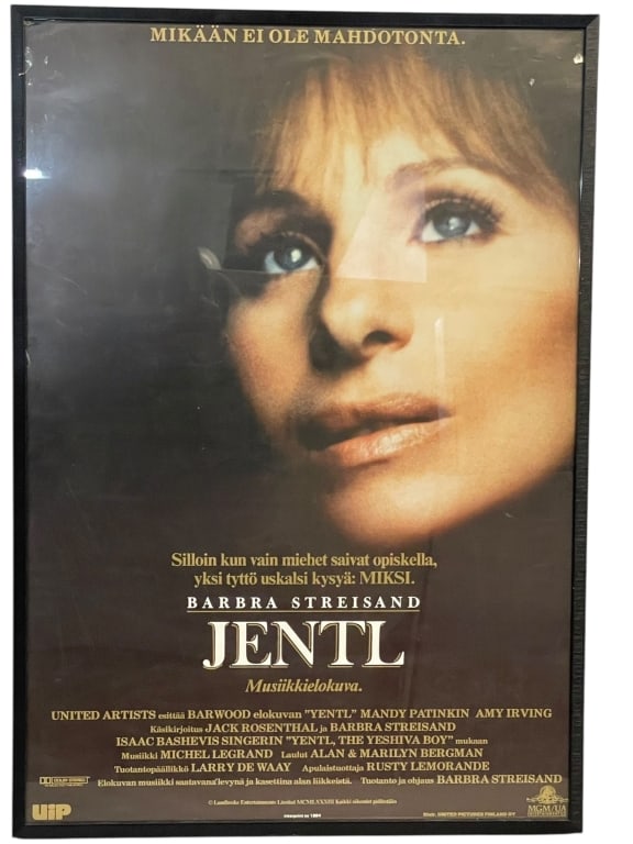 BARBRA STREISAND JENTL INTL FILM POSTER FRAMED (1 of 6)