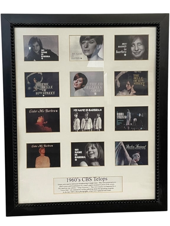1960S CBS TELOPS BARBRA STREISAND DISPLAY 22" (1 of 4)