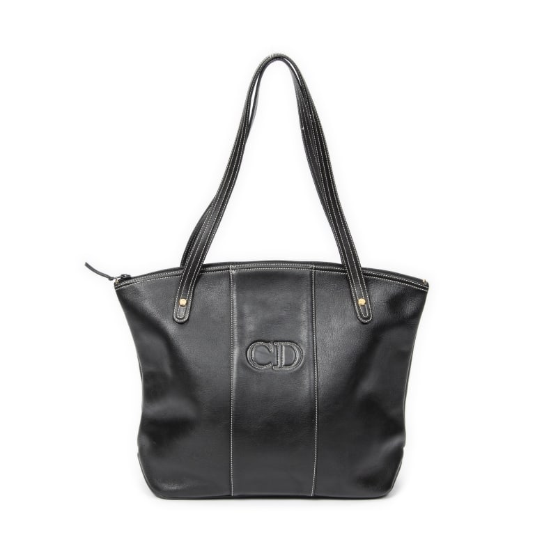 DIOR CD ZIP SHOPPING TOTE BLACK CALFSKIN BAG (1 of 11)