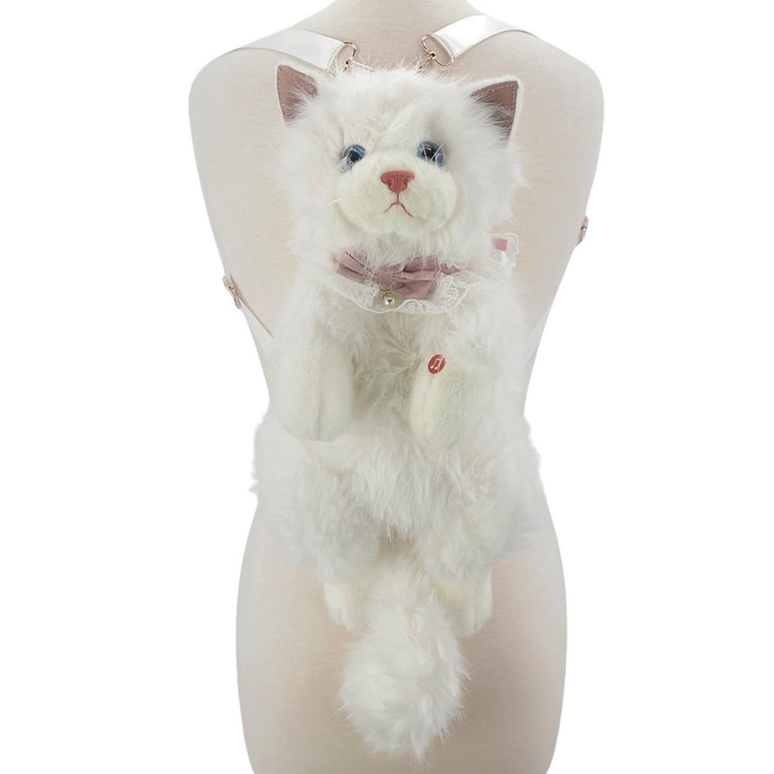 NEW! PLUSH CAT BACKPACK PRETTY KITTY: NEW! PLUSH CAT BACKPACK PRETTY KITTYSweet, soft, and full of personality, this Cute Cat Plush Backpack is designed to charm at first glance. Available in white, white + grey, black & white (all listed