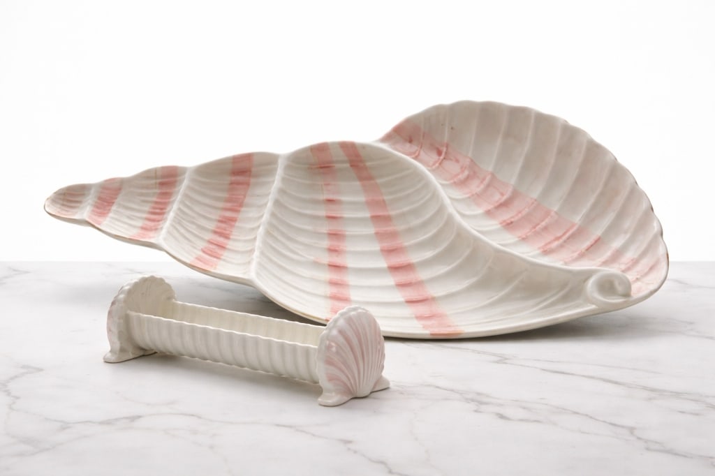 FITZ AND FLOYD JAPAN NAUTILUS SHELL DISH SET 18" (1 of 14)
