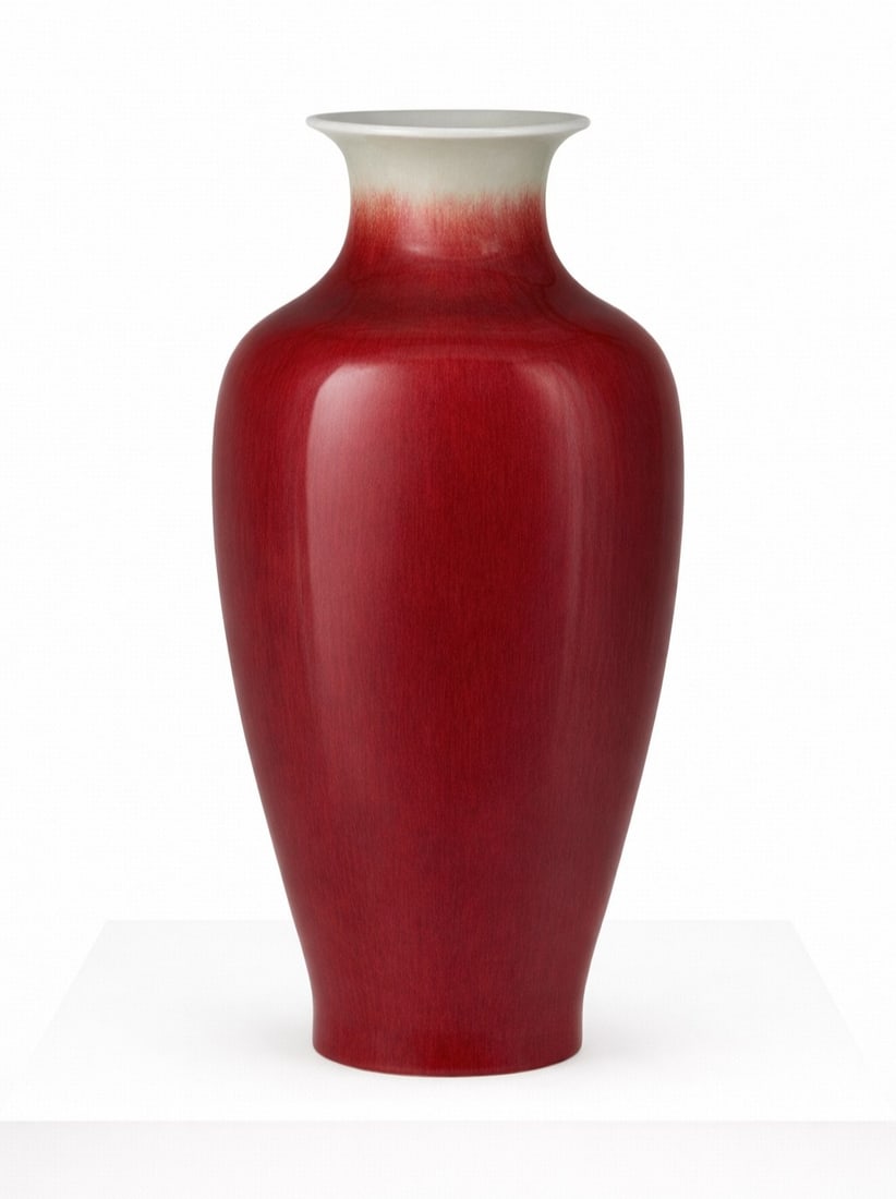 SANG DE BOEUF STYLE PORCELAIN FLOOR VASE 16.5" (1 of 9)