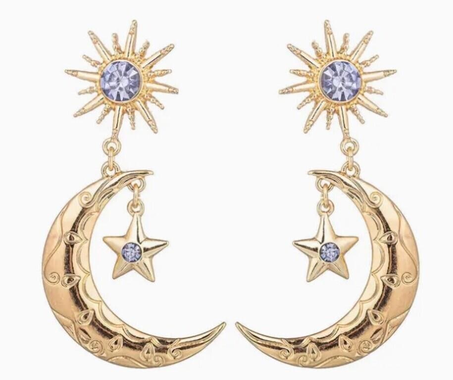 NIB EYECANDY LA ECLIPSE STATEMENT EARRINGS - 2
