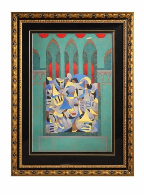 MASSIVE KRAZYNANSKY LITHOGRAPH GOLD GILT FRAMEWORK (1 of 14)