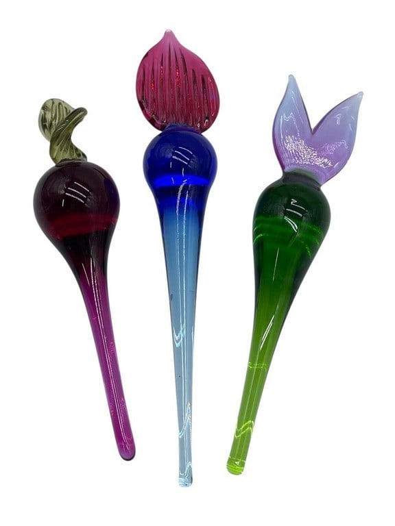 LOT OF 3 ART GLASS FANCY PERFUME BOTTLE STOPPERS (1 of 5)