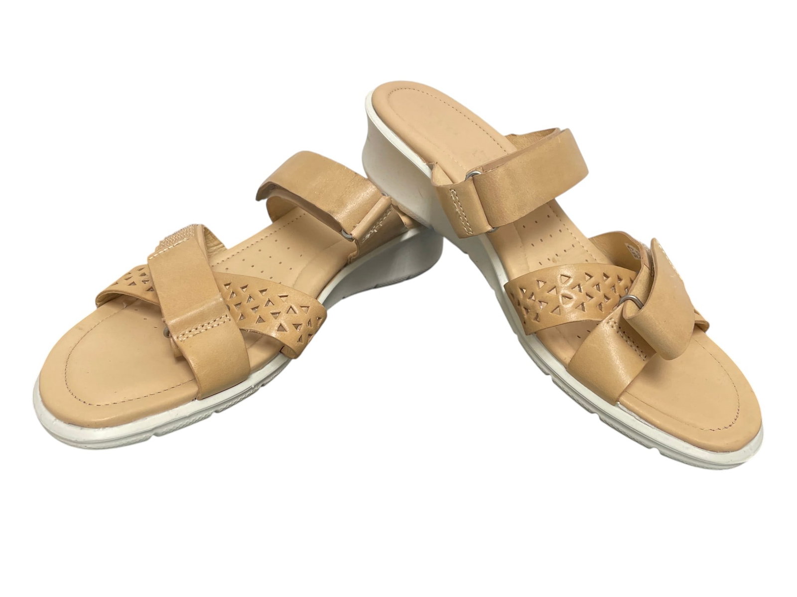 ECCO BEIGE DOUBLE STRAP SANDALS ORTHO COMFORT 10 (1 of 5)
