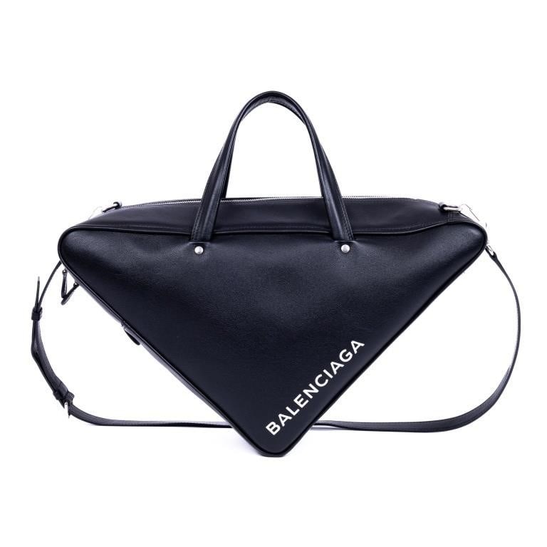 BALENCIAGA TRIANGLE CROSSBODY BLACK LEATHER BAG (1 of 8)