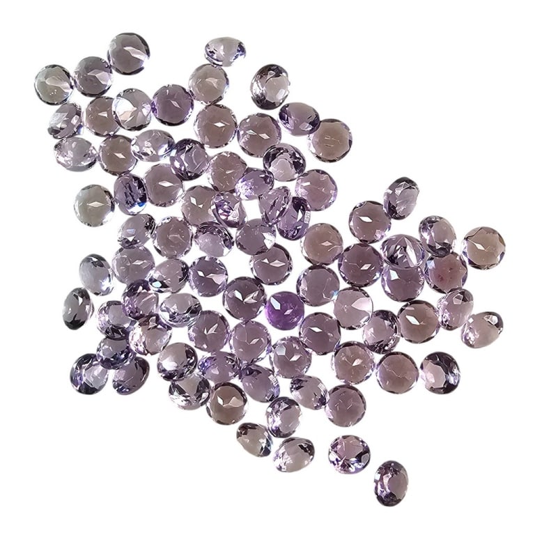 9.20 CT CALIBRATED AMETHYST GEMSTONES LOT , ROUNDS (1 of 3)