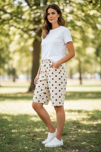 WHO WHAT WEAR BLACK POLK A DOT LONG WHITE SHORTS L: *** Please check back often, we add NEW ITEMS daily to our active auctions! *** By bidding on this listing, you understand and agree to be bound by the terms and conditions of DejaVu Auctions. ***