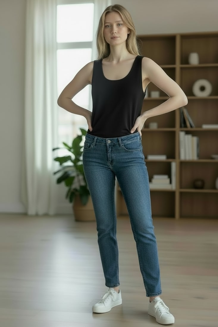 ST JOHN BASICS SANTANA KNIT CLASSIC TANK TOP SZ L (1 of 7)