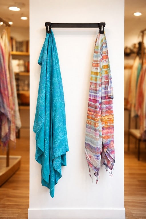 LOT OF 2 COLORFUL SARONG WRAP SCARVES XL SZ 5' 4': *** Please check back often, we add NEW ITEMS daily to our active auctions! * ** By bidding on this listing, you understand and agree to be bound by the terms and conditions of DejaVu Auctions. * ** F
