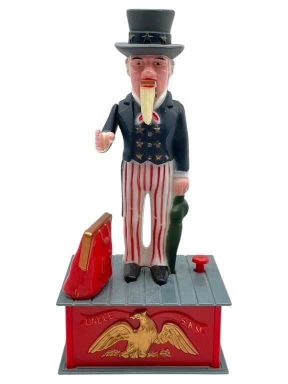 UNCLE SAM VINTAGE PLASTIC BANK REPRODUCTION 9" (1 of 8)