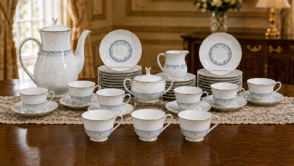 VINTAGE 45 PCS NORITAKE LORENZO TEA SERVICE LOT (1 of 14)