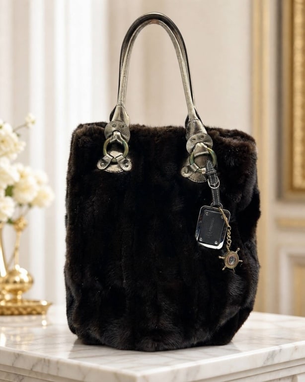 FALORNI ITALIA LE BORSE FUR HANDBAG 21" (1 of 10)