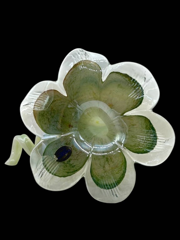 MURANO ART GLASS FLOWER FORM SCULPTURE (1 of 5)
