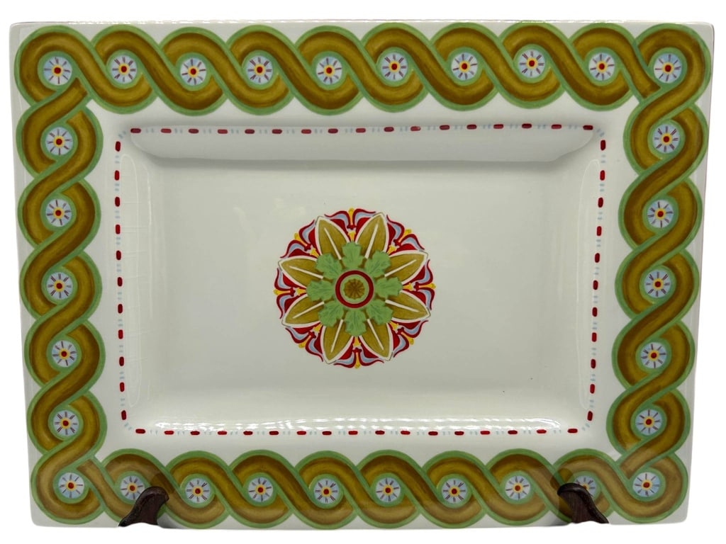 WEEKEND EAST HAMPTON HAND-PAINTED RECTANGULAR SERV - 4