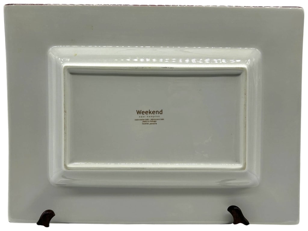 WEEKEND EAST HAMPTON HAND-PAINTED RECTANGULAR SERV - 7