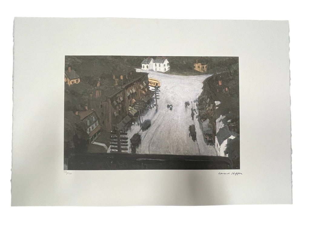 AFTER EDWARD HOPPER NIGHT STREET PRINT (1 of 3)