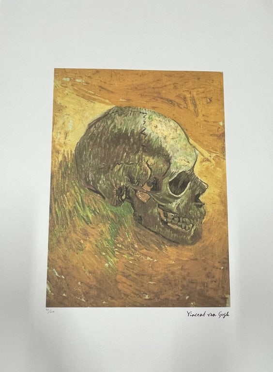 AFTER VAN GOGH SKULL ART PRINT LIMITED EDITION 28" (1 of 3)