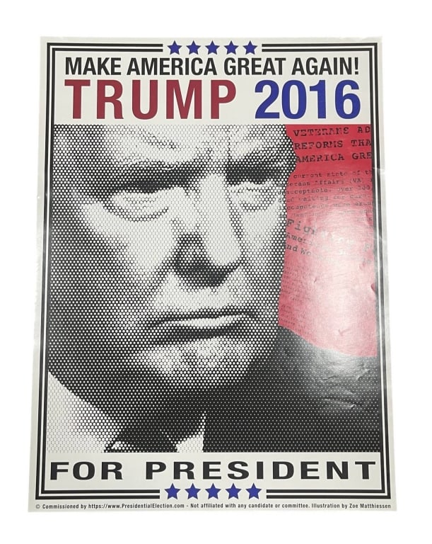 TRUMP 2016 PRESIDENTIAL CAMPAIGN POSTER 24" (1 of 3)