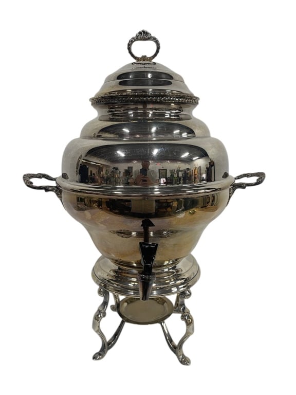 VINTAGE SILVERPLATED SAMOVAR WITH STAND 22" (1 of 4)