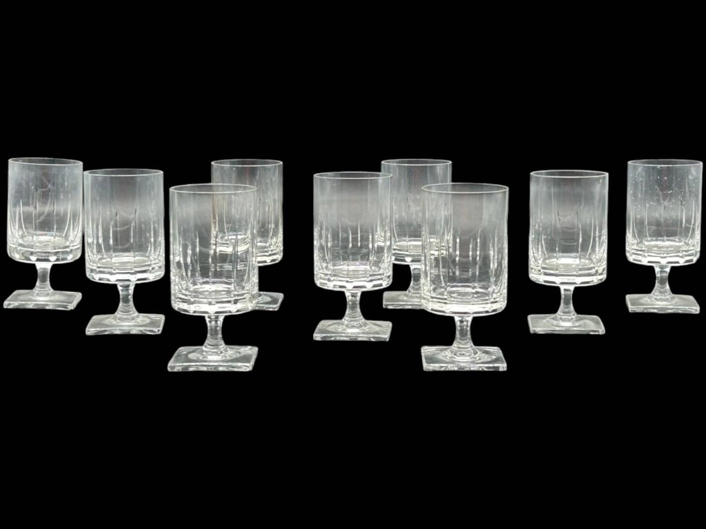 9 SET ROSENTHAL CLEAR CRYSTAL STEMMED GLASSES (1 of 7)