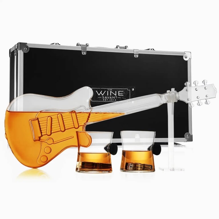 NEW IN BOX GUITAR DECANTER SET (1 of 5)