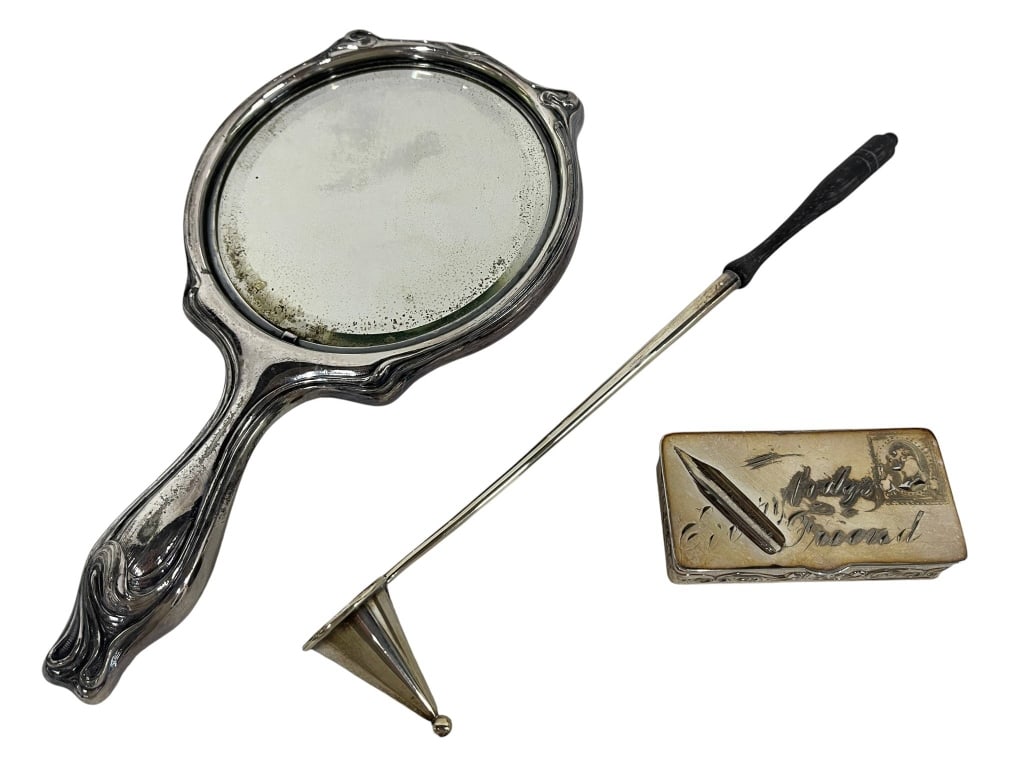 STERLING SILVER CANDLE SNUFFER LOT (1 of 8)