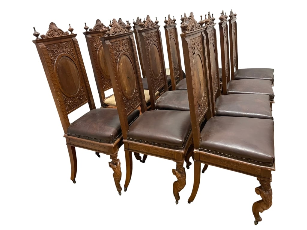 12# ANTIQUE VICTORIAN RENN REVIVAL FIGURAL CHAIRS (1 of 18)