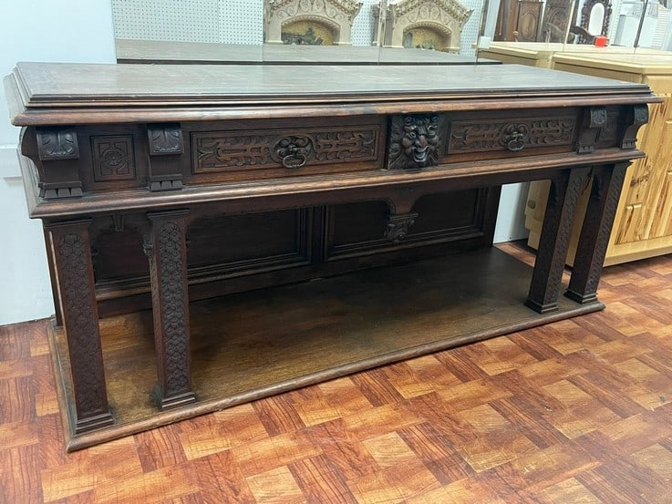 MASSIVE ANTIQUE GARGOYLE CONSOLE (1 of 18)
