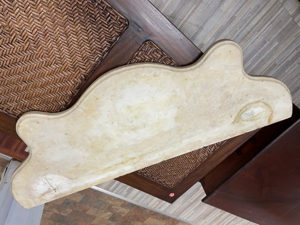 ANTIQUE MARBLE TOP FOR CURVED TABLE: Located in Delray- By Appointment Pickup May 16th 12-5- NOT at DeJaVu Showroom!! ** THIS LOT IS OFFSITE PICK UP - THESE ITEMS WILL BE FOR PICK UP IN DELRAY BEACH, FLORIDA ONLY ON DESIGNATED DAYS, PLEA
