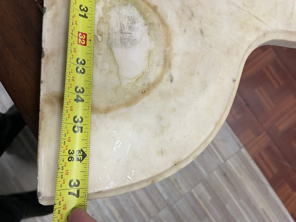 ANTIQUE MARBLE TOP FOR CURVED TABLE - 3