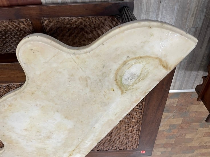ANTIQUE MARBLE TOP FOR CURVED TABLE - 5