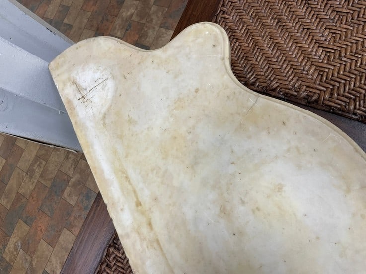 ANTIQUE MARBLE TOP FOR CURVED TABLE - 6