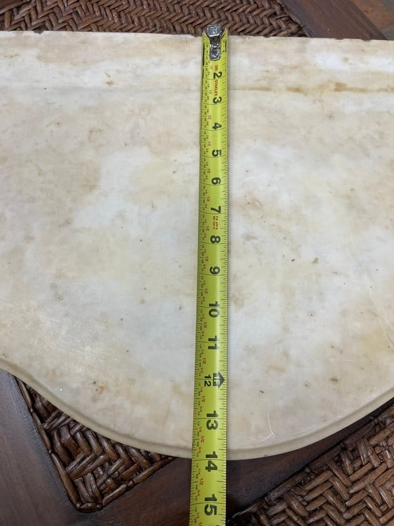 ANTIQUE MARBLE TOP FOR CURVED TABLE - 7