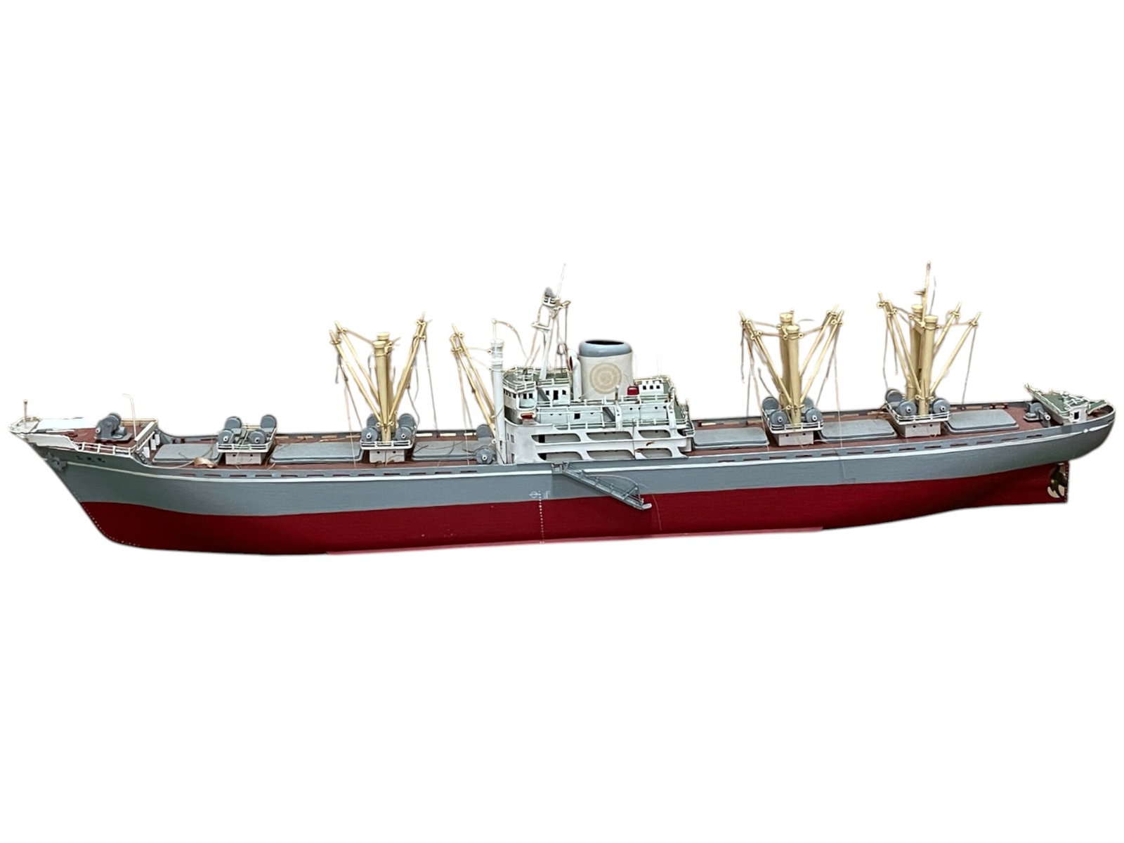 HANDCRAFTED CARGO SHIP MODEL WITH DISPLAY BASE 30" (1 of 7)