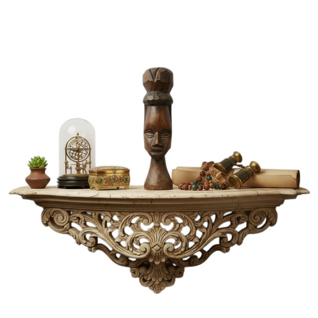 HAND CARVED TEAK WOOD AFRICAN STYLE TRIBAL BUST 9": Carved hardwood/cedar bust depicting a stylized female figure with elongated neck and geometric headdress. Decorative incised detailing to the base. Likely mid-20th century export carving inspired by 